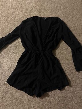 Express Black V-Neck Blouse